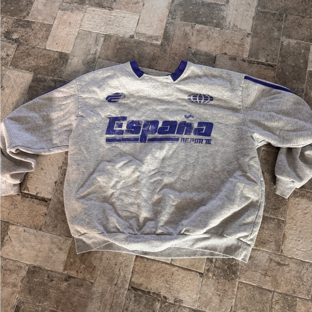 Urban Outfitters Gray and Blue España Sweatshirt